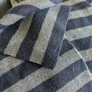 Michael Kors Black and Gray Striped Scarf